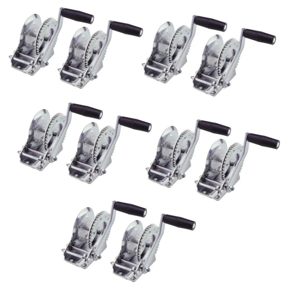 Fulton 1,100 lb Marine Trailer Winch 10-Pack with 7" Handle for Strap or Rope Use