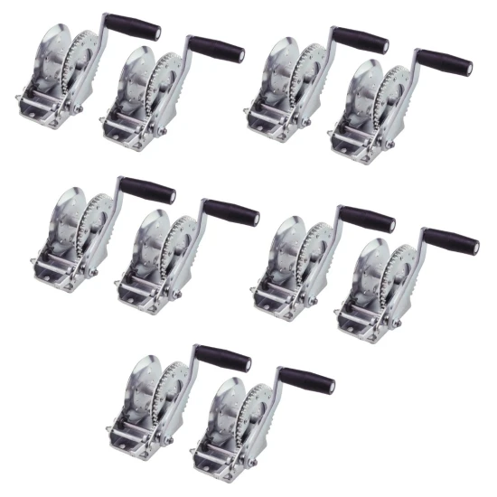 Fulton 1,100 lb Marine Trailer Winch 10-Pack with 7" Handle for Strap or Rope Use