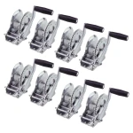 Fulton 1,100 lb Marine Trailer Winch with 7" Handle for Strap or Rope – 8-Pack