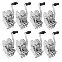 Fulton 8x 1.3K Trailer Winch w/ 8" Handle and No Strap 