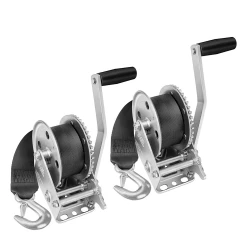 Fulton 2x 1.5K Trailer Winch w/ 20 ft Strap and 8" Handle