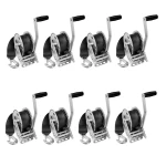 Fulton marine trailer winch 1,500 lb capacity bundle of 8 with 20 ft strap and 8″ handle