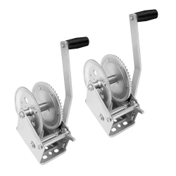 Fulton 2x 1.8K Marine Trailer Winch w/ 8" Handle and No Strap