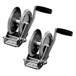 Fulton 2-pack 1,800 lb trailer winch with 8-inch handle and zinc finish, no strap