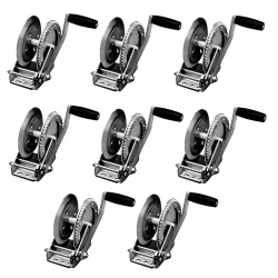 Fulton 8x 1.8K Single-Speed Trailer Winch w/ 8" Handle and No Strap