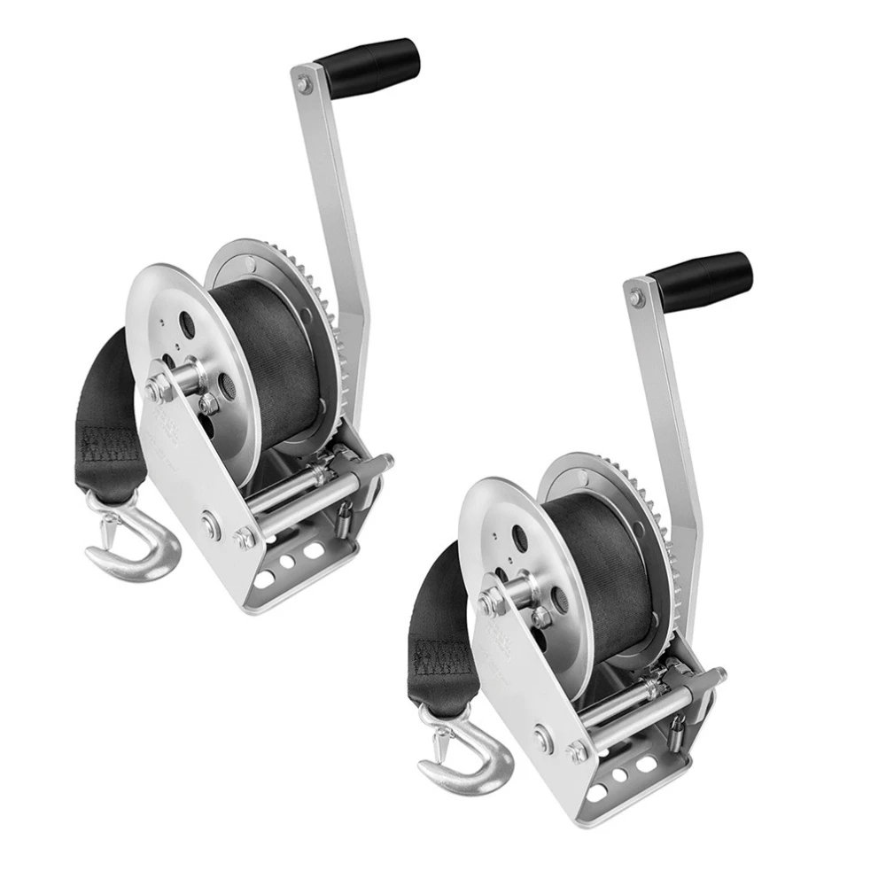 Fulton 1,800 lb Single-Speed Marine Trailer Winch with 20ft Strap and Handle