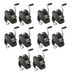10-pack Fulton XLT marine trailer winch with 1,500 lbs capacity, 20 ft strap and 8″ handle