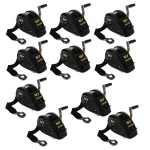 Fulton 1.5K XLT Marine Trailer Winch with Strap and Handle – Bundle of 10