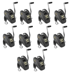 Fulton 10x 1.8K XLT Marine Trailer Winch w/ 20 ft Strap and Black Cover 