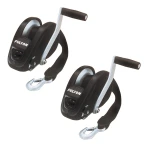 Fulton 1.8K XLT Marine Trailer Winch with Strap and 8-Inch Handle – 2 Pack