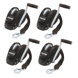 Fulton 4x 1.8K XLT Marine Trailer Winch w/ 20 ft Strap and 8" Handle 