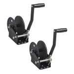 Fulton 1,800 lb Single-Speed Trailer Winch with Strap and Black Finish (2-Pack)