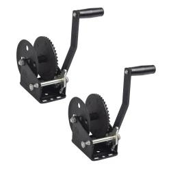 Fulton 2x 1.8K Single-Speed Trailer Winch w/ 20 ft Strap and No Strap