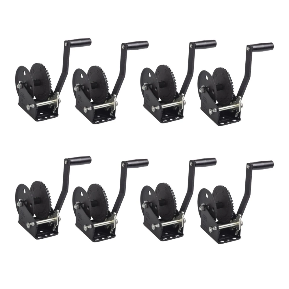 Fulton 1,800 lb Single-Speed Trailer Winch Bundle with Black Finish and Strap