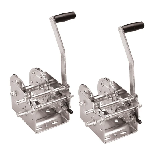 Fulton 2x 2,000 lb Two-Speed Heavy Duty Trailer Winch with 10" Handle No Strap