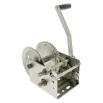 Fulton 2-Speed 2,600 lb Trailer Winch with Hand Brake, No Strap, Zinc Finish