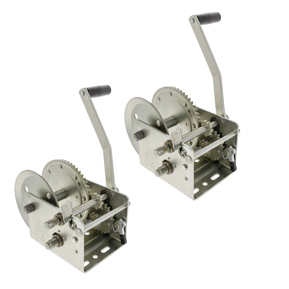 Fulton 2-Speed 2,600 lb Trailer Winch with Hand Brake, No Strap, Zinc Finish