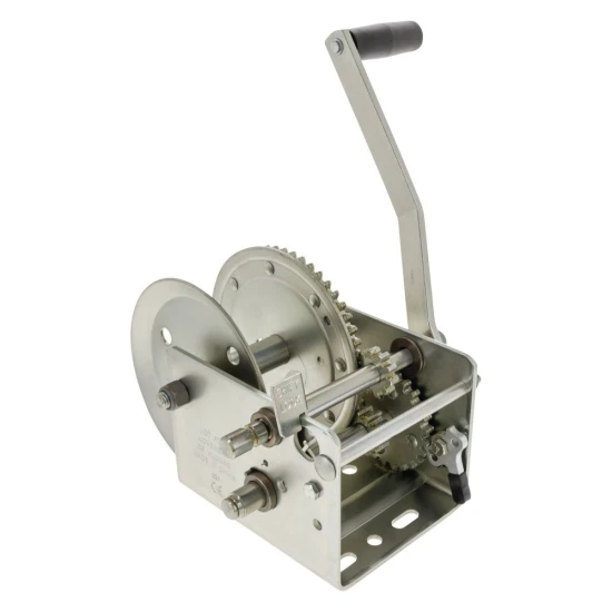 Fulton 2-Speed 2,600 lb Trailer Winch with Hand Brake, No Strap, Zinc Finish