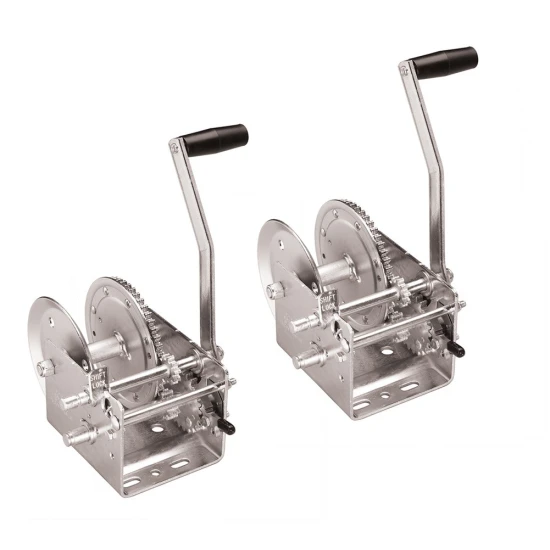 Fulton 2-Speed 2,600 lb Trailer Winch with 10" Handle, Clear Zinc Finish