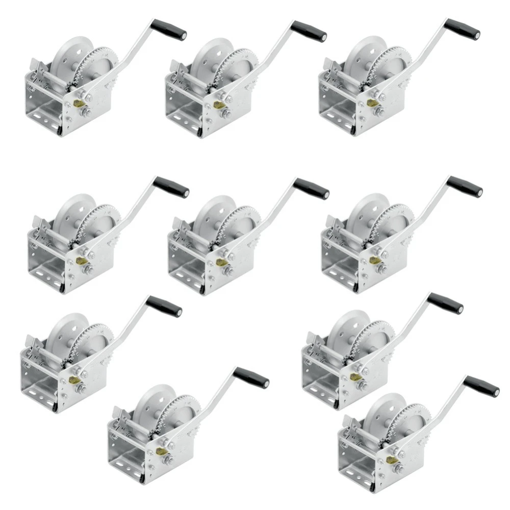 Fulton 2-Speed 2,600 lb Heavy Duty Trailer Winch with 6.25" Handle – 10-Pack