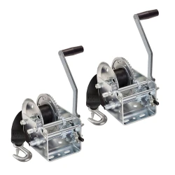 Fulton 2x 2.6K Two-Speed Trailer Winch w/ 20 ft Strap and  10" Handle