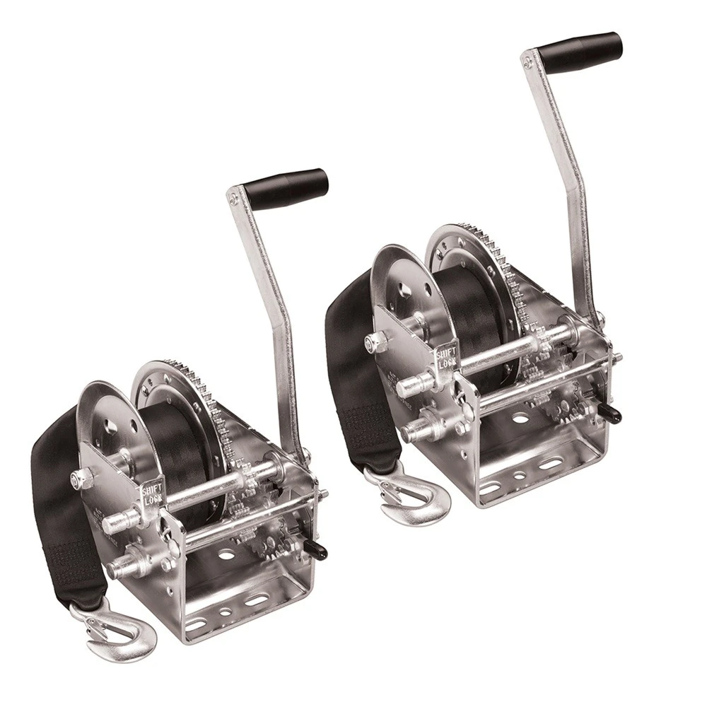 Fulton 2,600 lb Two-Speed Trailer Winch with Strap and Handle – Heavy Duty