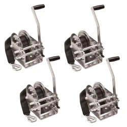 Fulton 4x 2.6K 2-Speed Heavy Duty Trailer Winch w/ 20 ft Strap and 10" Handle