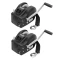 Fulton 2x 2-Speed 2,600 lb XLT Trailer Winches with 20' Strap and 10" Handle Black