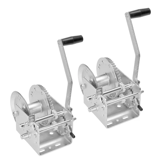 Fulton 2-Speed 3,200 lb Trailer Winch with 10" Handle and No Strap – Black Finish