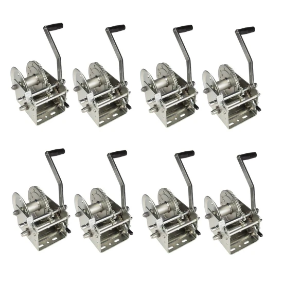 Fulton 3.2K 2-Speed Trailer Winch with Cable Only and 10 Inch Handle – 8 Pack