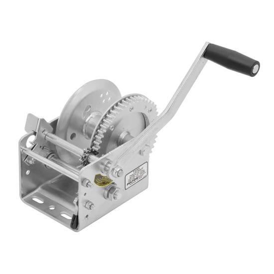 Fulton 3.2K Two-Speed Trailer Winch with Strap and Handle – Heavy Duty Zinc