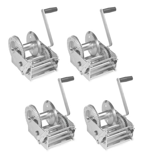 Fulton 3.7K Two-Speed Trailer Winch with Hand Brake – 4-Pack Bundle