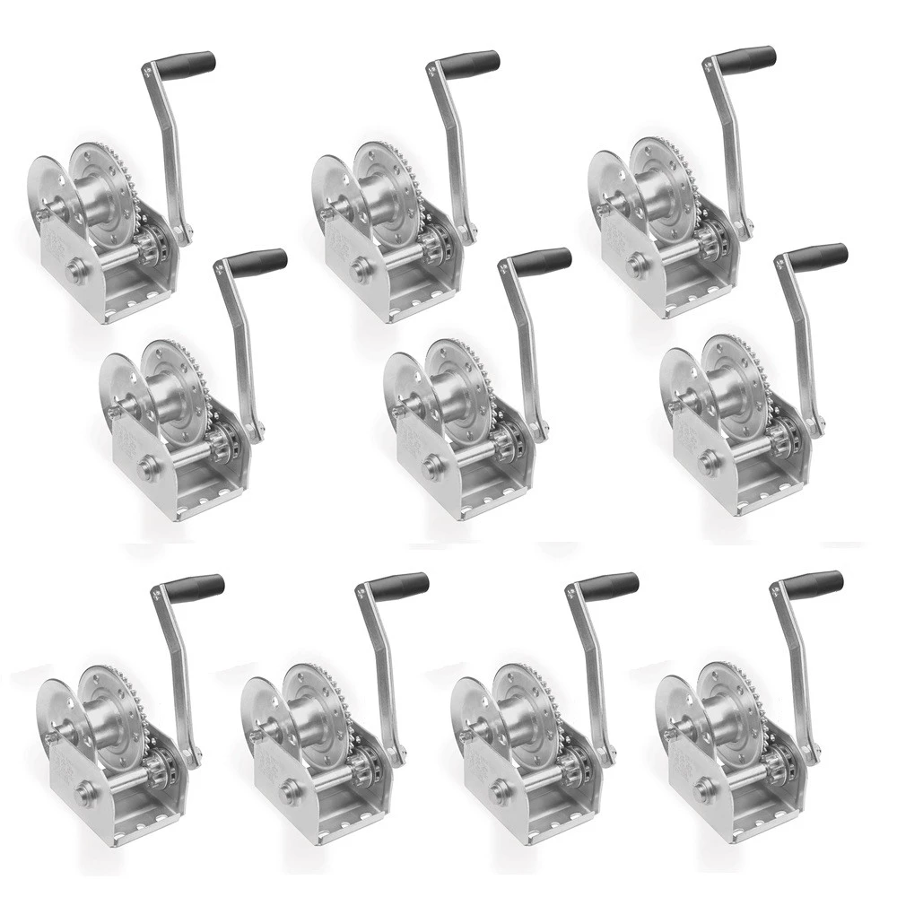 Fulton 1,000 lb Automatic Brake Winch Bundle – Dual Ratchet Clear Zinc