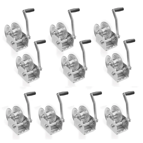 Fulton 1,000 lb Automatic Brake Winch Bundle – Dual Ratchet Clear Zinc