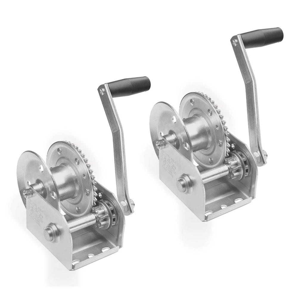 Fulton 1,000 lb Brake Winch 2-Pack, Clear Zinc, Automatic Load-Holding