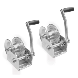 Fulton 2x 1K Automatic Brake Winch w/ Clear Zinc and No Strap 