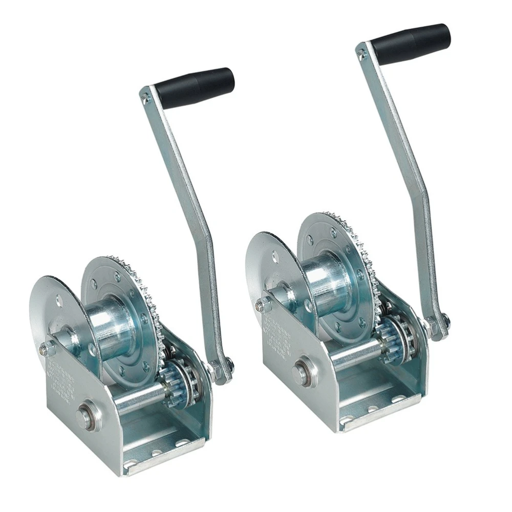 Fulton 1,000 lb Brake Winch with Cable – Dual Ratchet Zinc-Coated Bundle