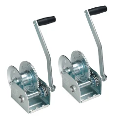 Fulton 2x 1K Brake Winch w/ Dual Ratchet System and Cable For Boat Lift