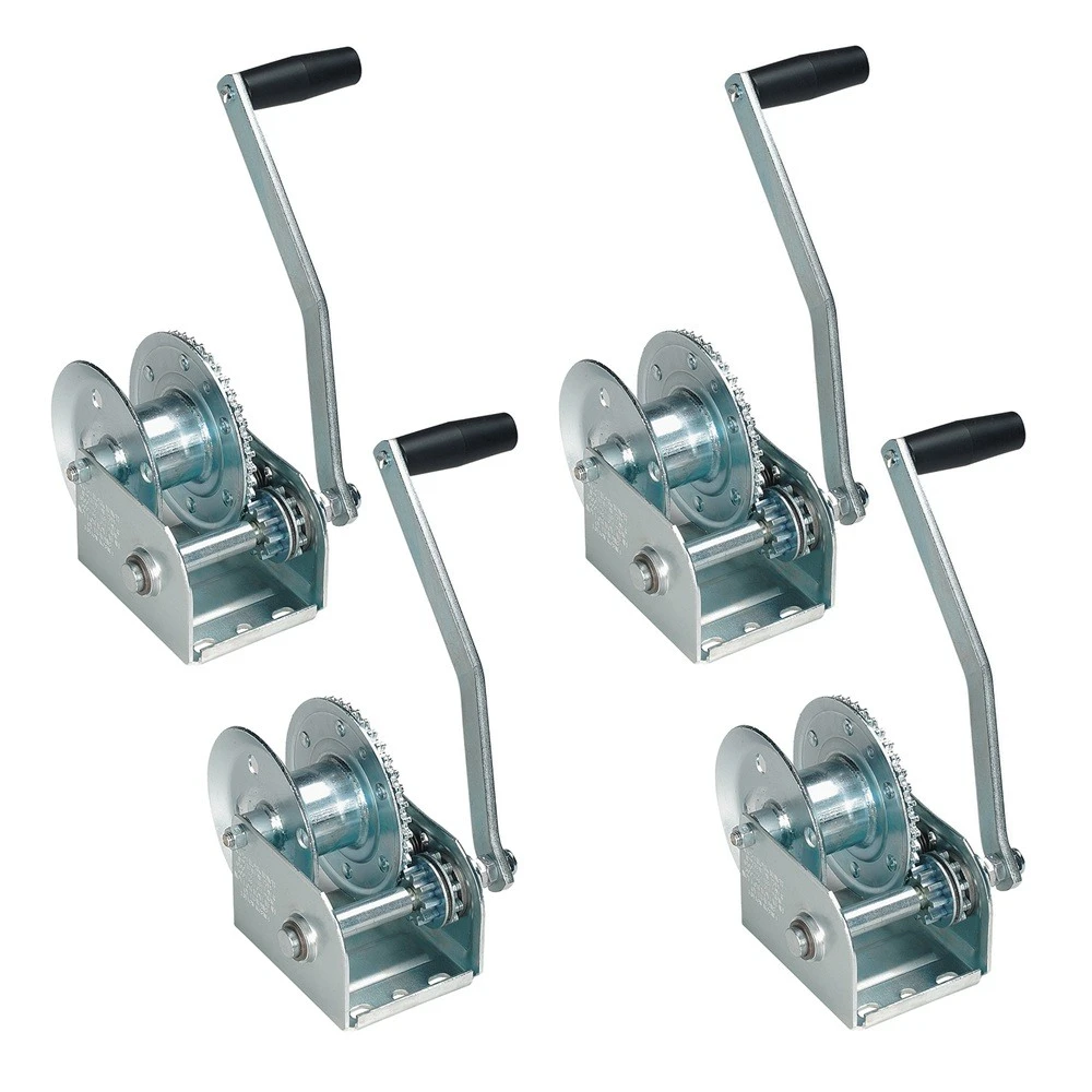 Fulton 1,000 lb Brake Winch with Dual Ratchet System and Cable – Boat Lift