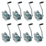Fulton 1,000 lb brake winch bundle with dual ratchet and cable for boat lift