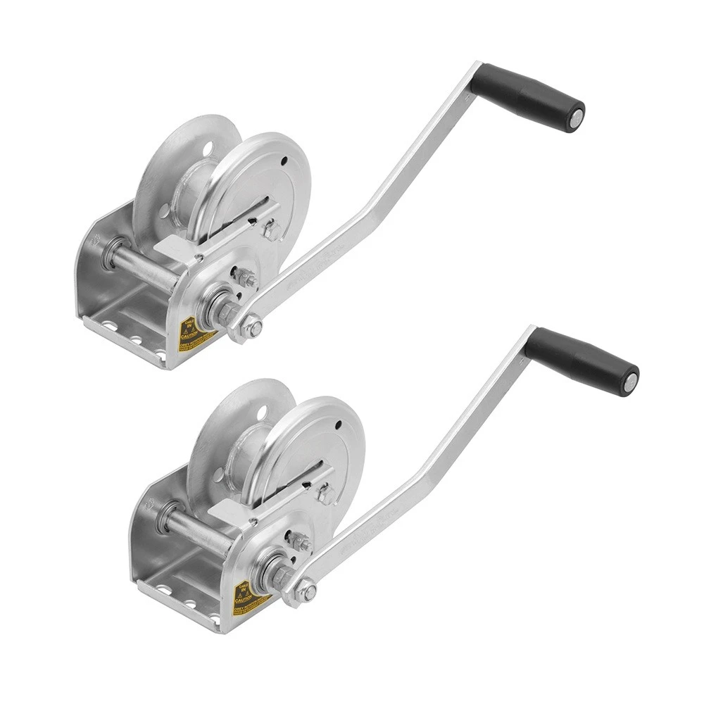 Fulton 1,000 lb Brake Winch Bundle with Dual Ratchet and Z-Max600 Zinc Finish
