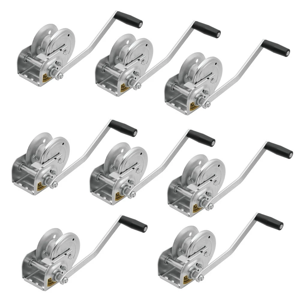 Fulton 1K Brake Winch with Plated Gear Cover and Dual Ratchet – 8 Pack