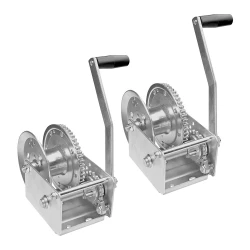 Fulton 2x 1.5K Brake Winch w/ Dual Ratchet System and No Strap