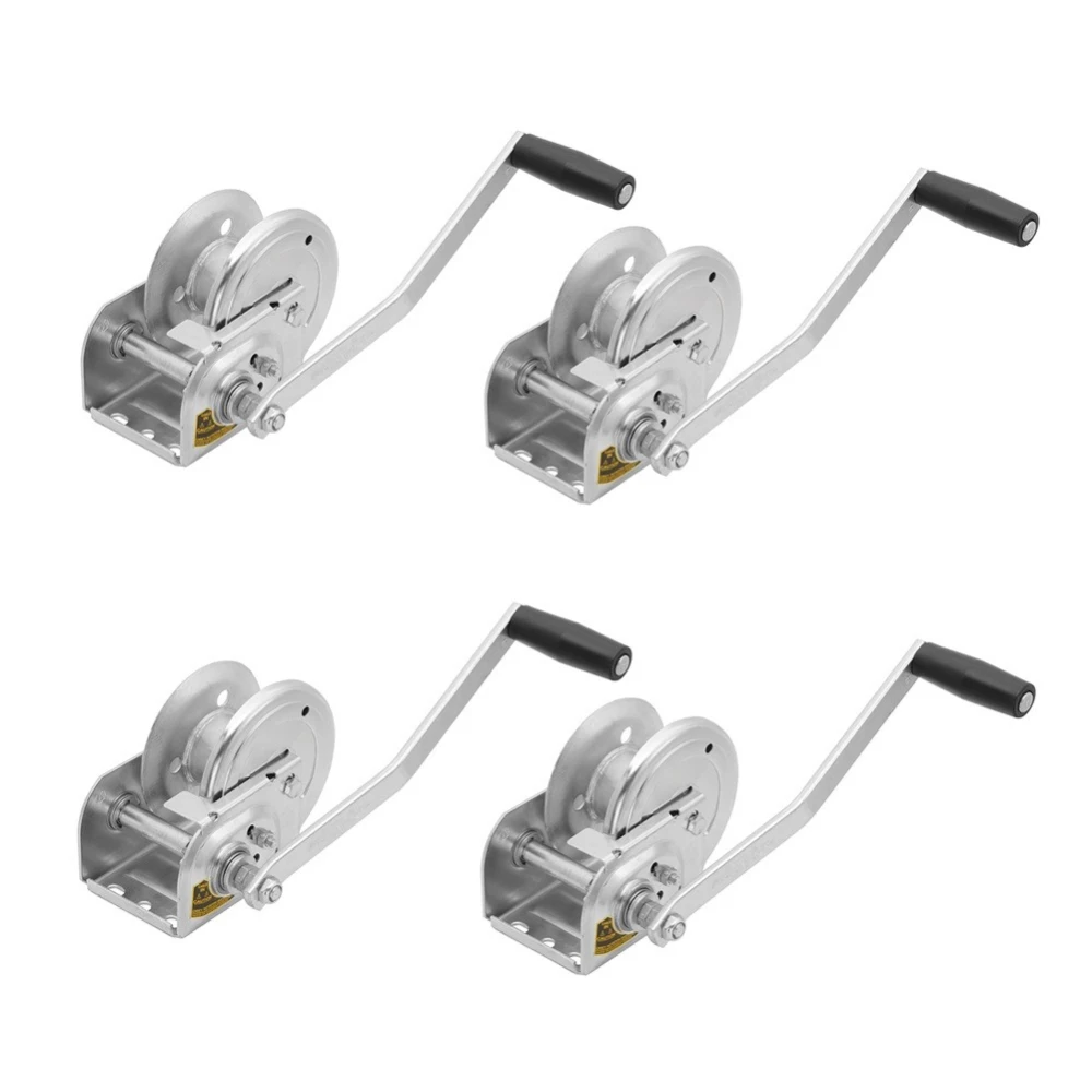 Fulton 1,500 lb Brake Winch with Plated Gear Cover and No Strap – 4 Pack