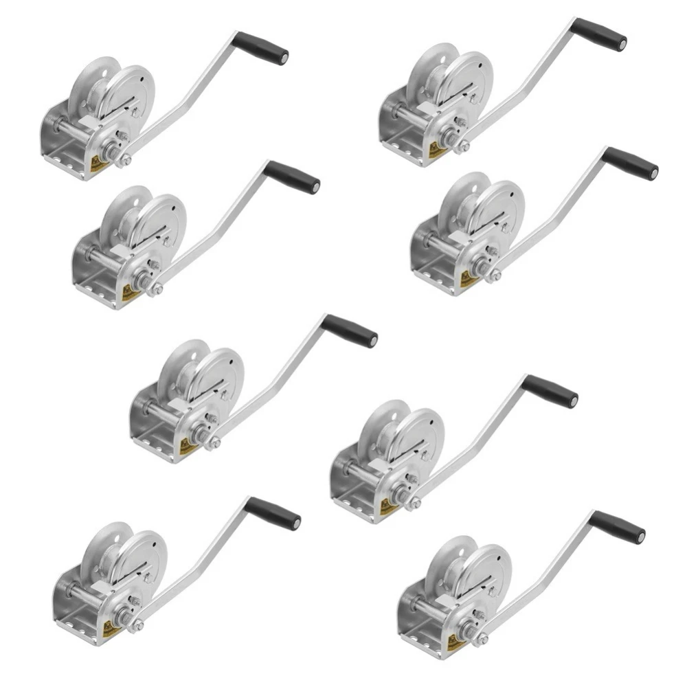 Fulton 1,500 lb Brake Winch 8-Pack – Deluxe No Strap with Plated Gear Cover
