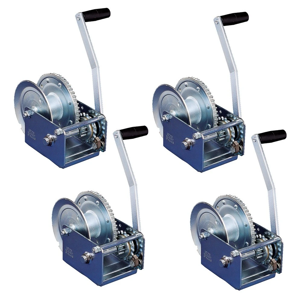 Fulton 1,500 lb Automatic Brake Winch 4-Pack with Plated Gear Cover (No Strap)