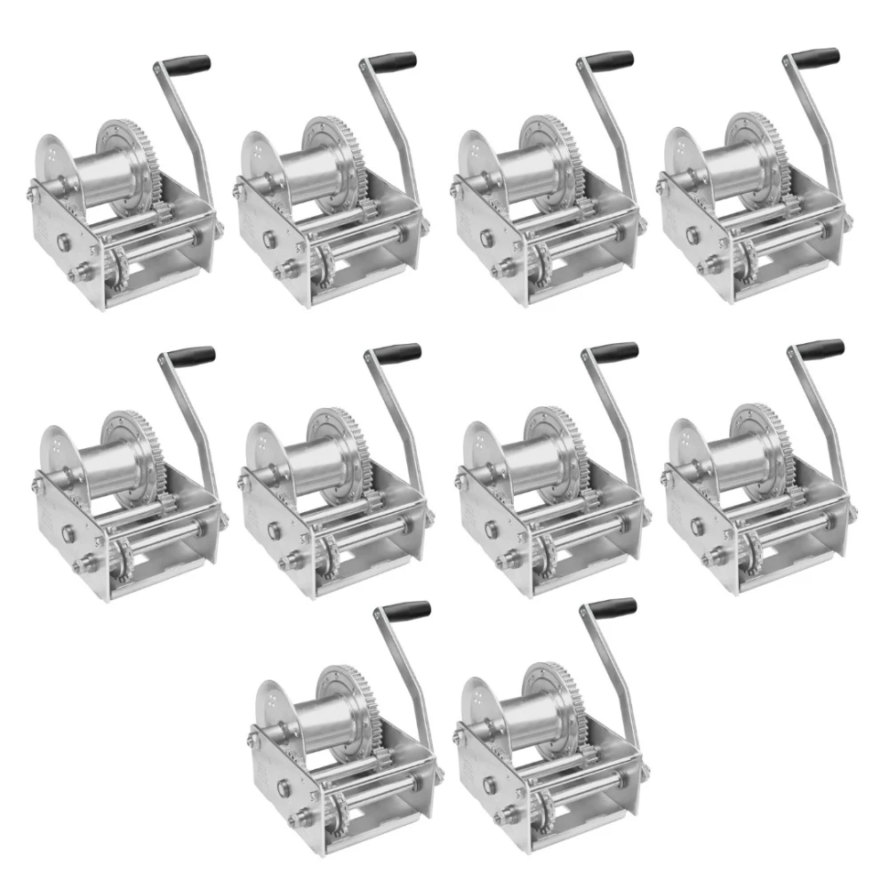 Fulton 2,500 lb Boat Lift Brake Winch Pack of 10 Z‑Max600 Zinc Finish