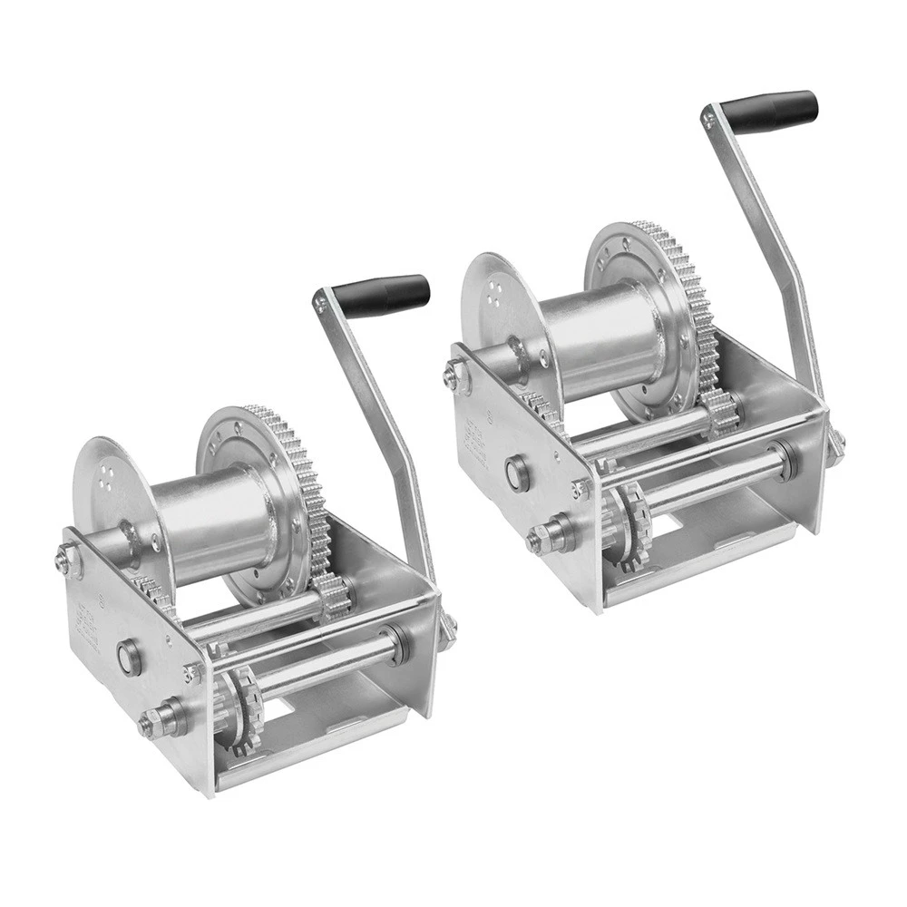 Fulton 2‑Pack 2.5K Self‑Activating Brake Winches with Cable for Boat Lift