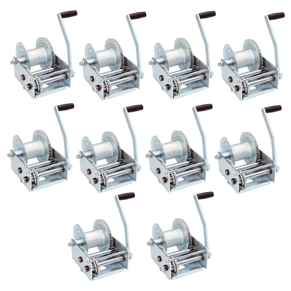 Fulton 2.5K brake winch bundle of 10 with Z-Max600 zinc finish for manual forklift hoist