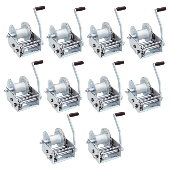 Fulton 2.5K brake winch bundle of 10 with Z-Max600 zinc finish for manual forklift hoist